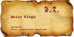 Weisz Kinga névjegykártya